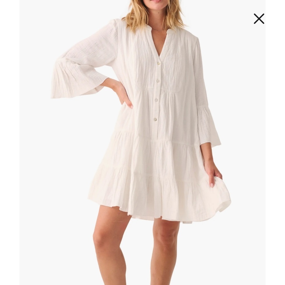 Faherty Women’s Organic Cotton Dune Kasey Gauze Dress Size XXS